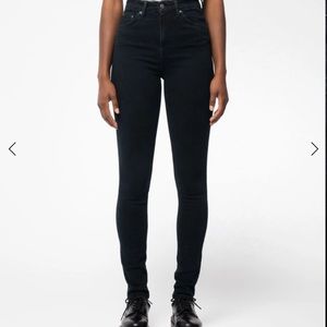 Organic denim - dark grey/black Nudie Jeans.